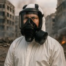 AVEC- BEREDSKAPS-GASSMASKE  SETT M / DRIKKEFLASKE -CBRN- Art:16032 thumbnail