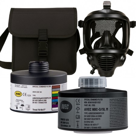 AVEC- BEREDSKAPS-GASSMASKE  SETT FOR SIVILE OG PROF. -CBRN- Art:15031